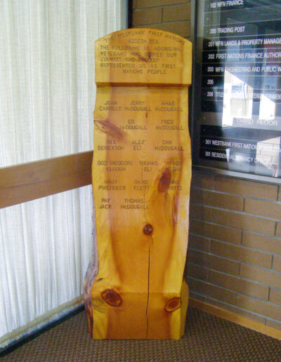 Okanagan Indian Band cenotaph plaque